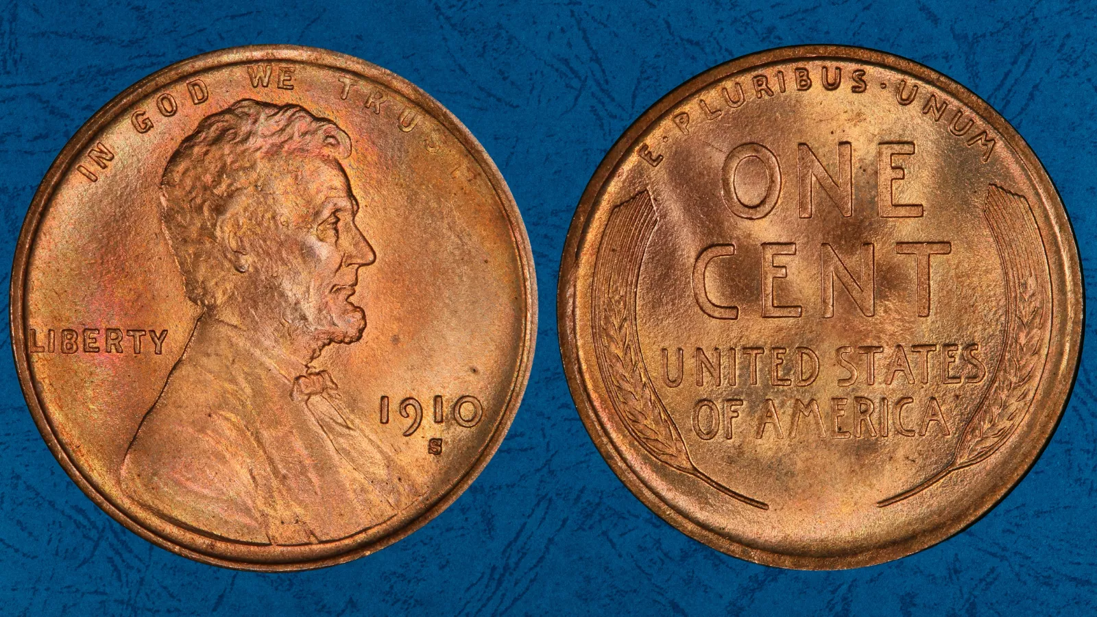 1910-S/S RPM FS-501 error showing secondary S mint mark impression below the primary S mint mark
